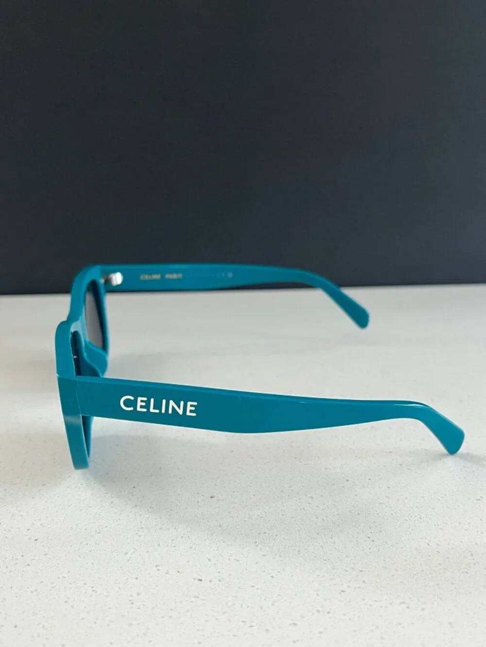 Celine Classic Rectangular Sunglasses CL40249U 87A Turquoise